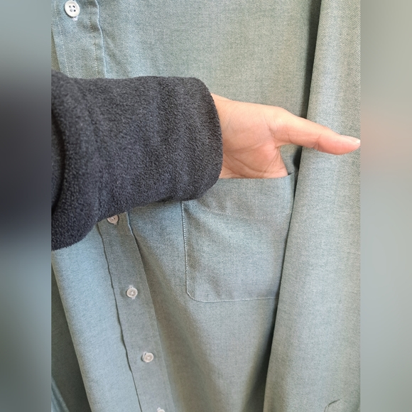 Men's Green Stafford Button Down Dress Shirt - Picture 2 of 8